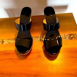 Jimmy Choo sandals, black patent leather. Size 37